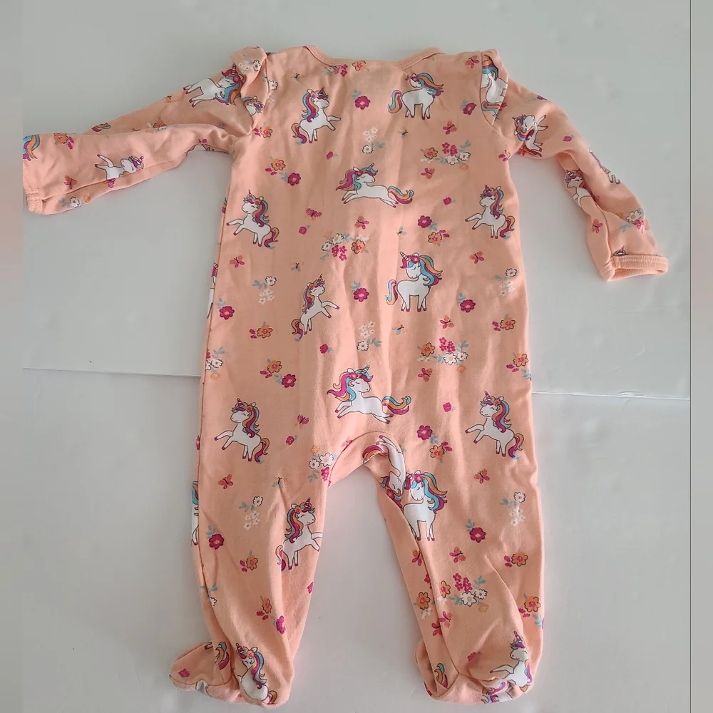 Onesies Baby Girl Bundle Lot Carter's Gerber Blue Pink Orange Size6-9 Months